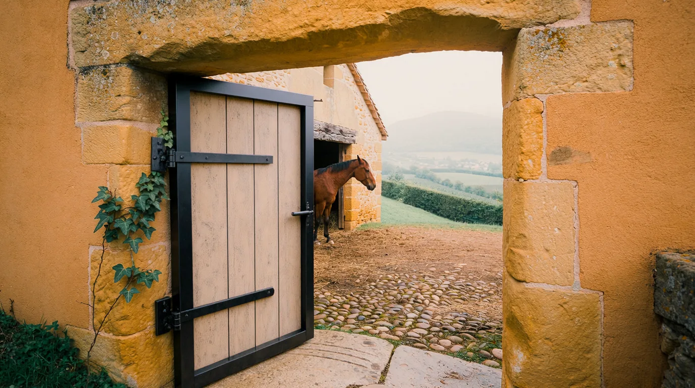 Entrée, Écuries de Fay, centre équestre à Neulise