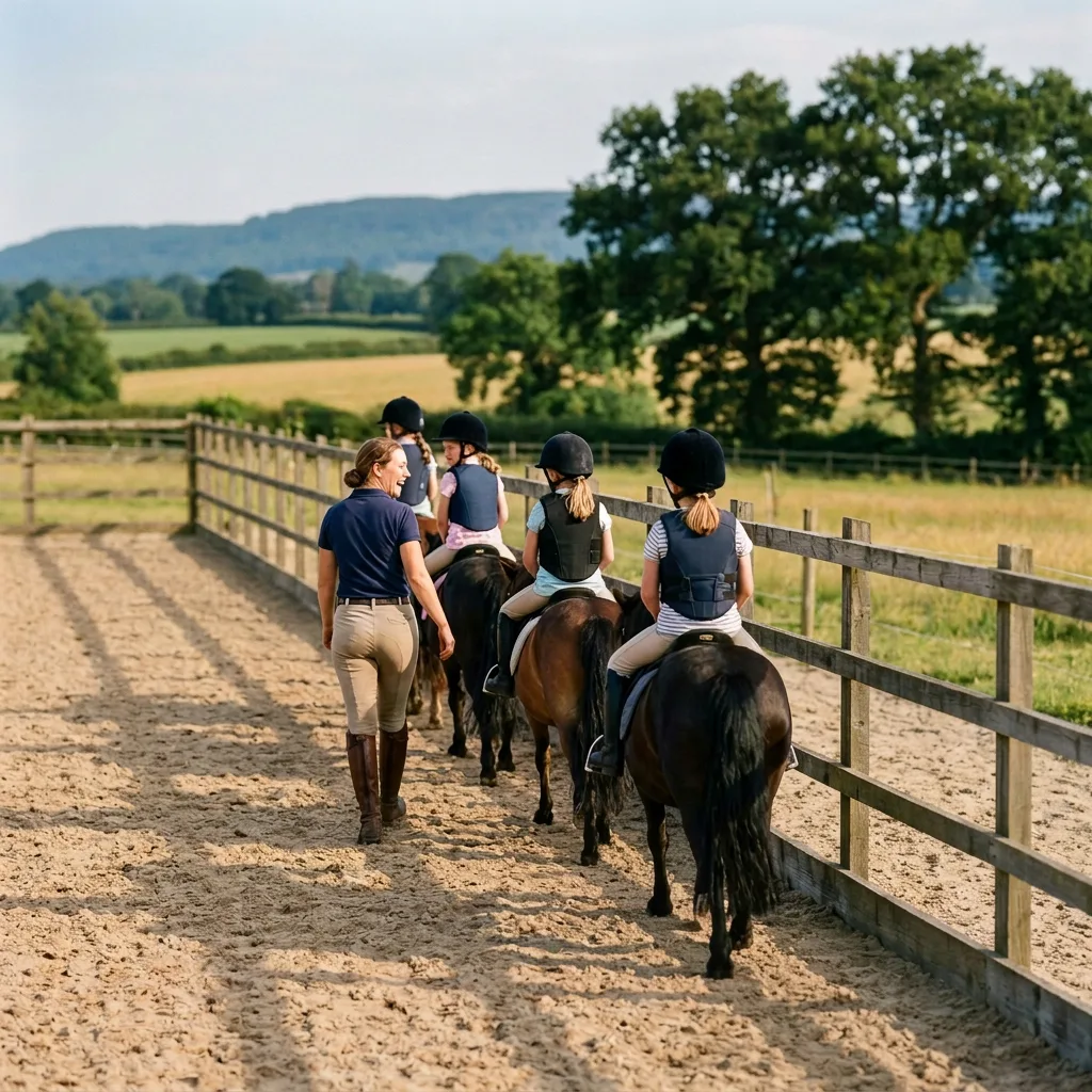 Cours de poney à Neulise, Loire